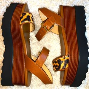 The Marlon Genuine Calf Hair & Leather Sandals